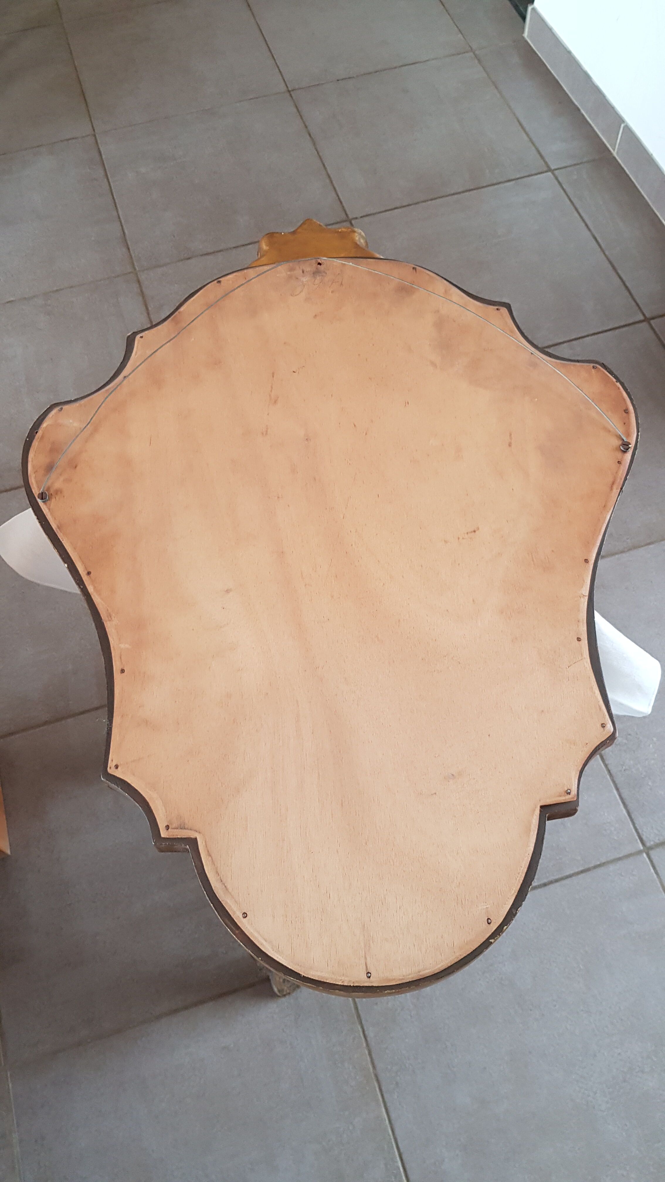 Mirror wall shell gilded wood - 73x50cm