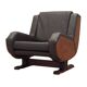 Leather armchair, Italian design, 1970s, production: Italy
