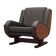 Leather armchair, Italian design, 1970s, production: Italy