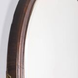 Vintage 1960s Italian-design walnut wall mirror