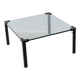 Glass and metal coffee table, 1980