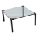 Glass and metal coffee table, 1980