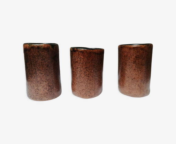 Set de 3 pots grès signée sirkka 78