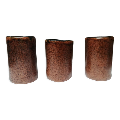 Set de 3 pots grès signée sirkka 78