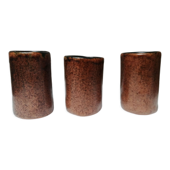 Set of 3 pots signed sirkka 78