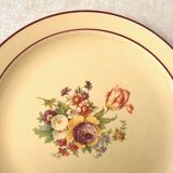 Set of 12 flat plates of Salins earthenware