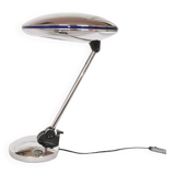 Adjustable chrome metal UFO lamp, space age, UFO, Aluminor, France, 1980.