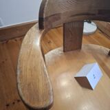Pair of old pine armchairs