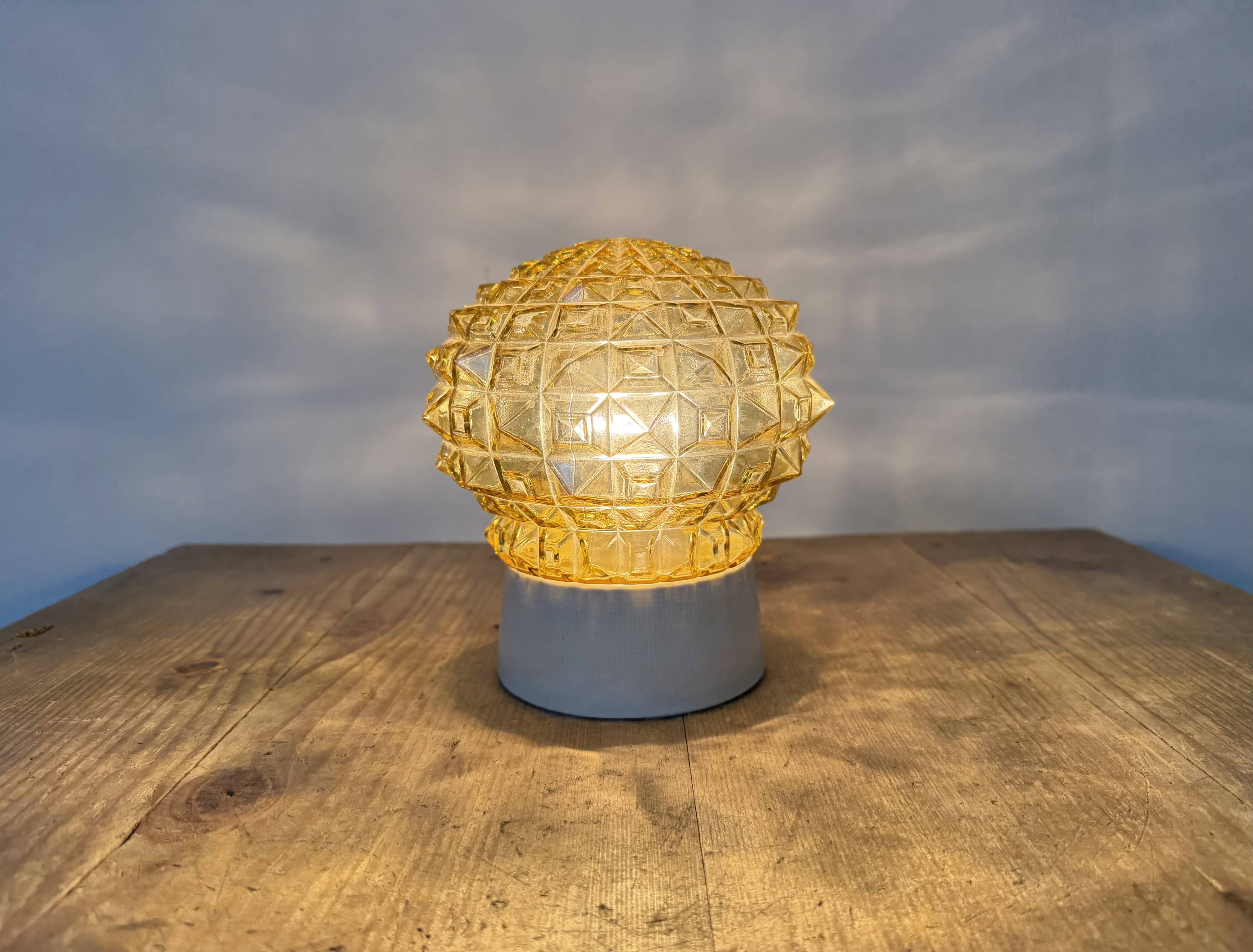 Vintage White Porcelain Ceiling Light, 1970s