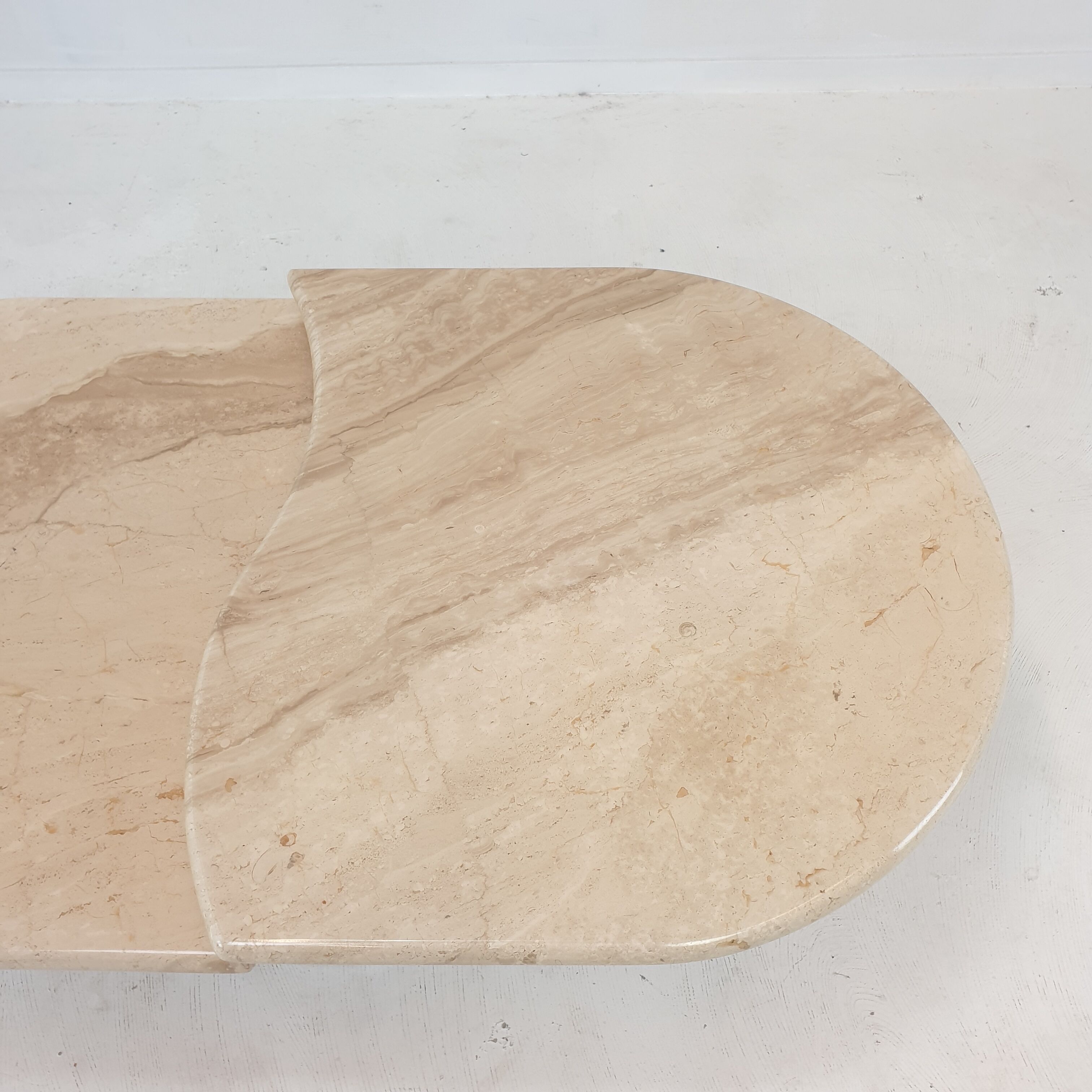 Italian travertine coffee table, 1980s