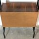 Modular storage cabinet and teak bookcase. Italy, 60s