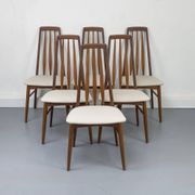 Chaises Eva en Teck par Niels Koefoed pour Koefoeds Hornslet, 1960s, Set de 6