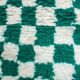 Tapis berbere carré vert taille 150 x 250 cm