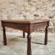Table basse ancienne en noyer et chêne – France, vers 1900