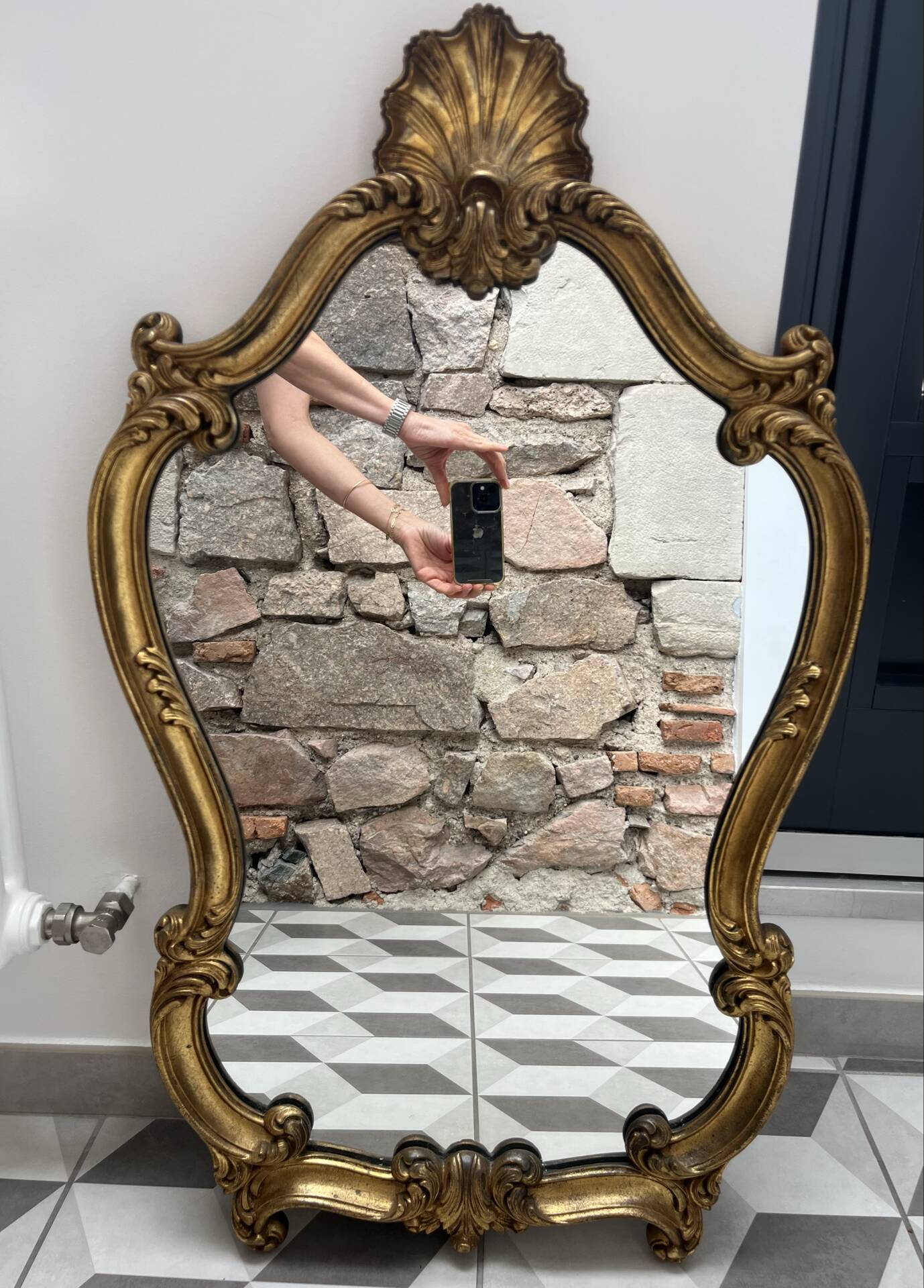 Shell mirror in Louis XV style H89cm