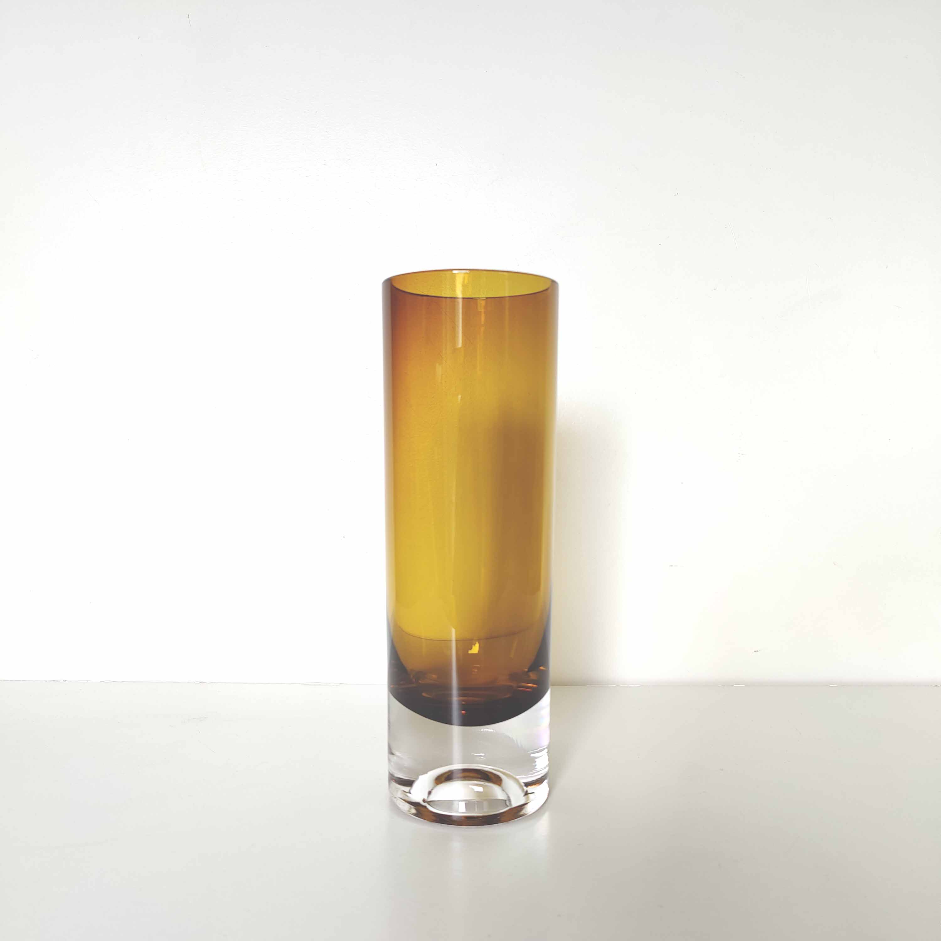 Vintage Scandinavian amber vase