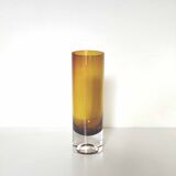 Vintage Scandinavian amber vase