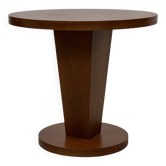 Table d'appoint vintage style art déco années 80 en bois design minimaliste