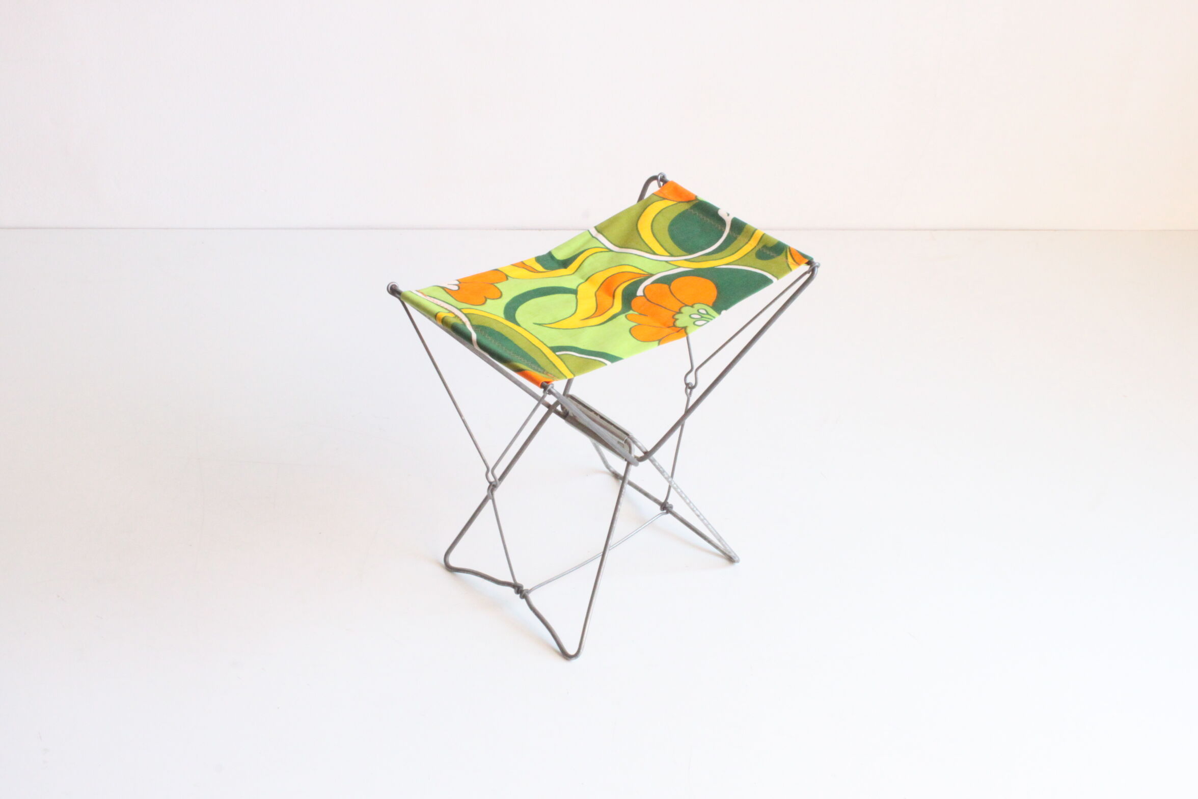 Nomad folding camping stools, France 1950s, set of three.
