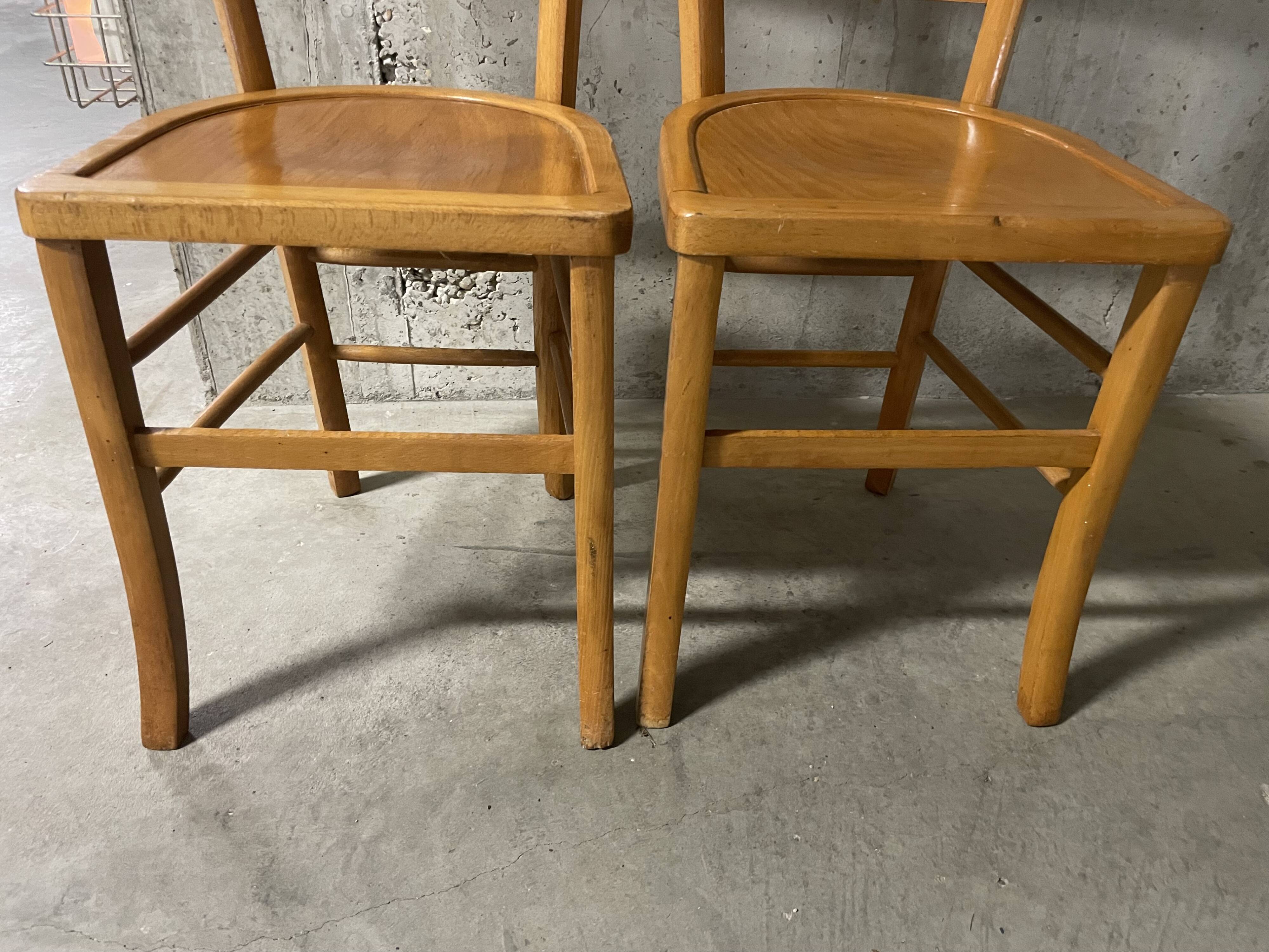 Pair of 1960s bistro chairs