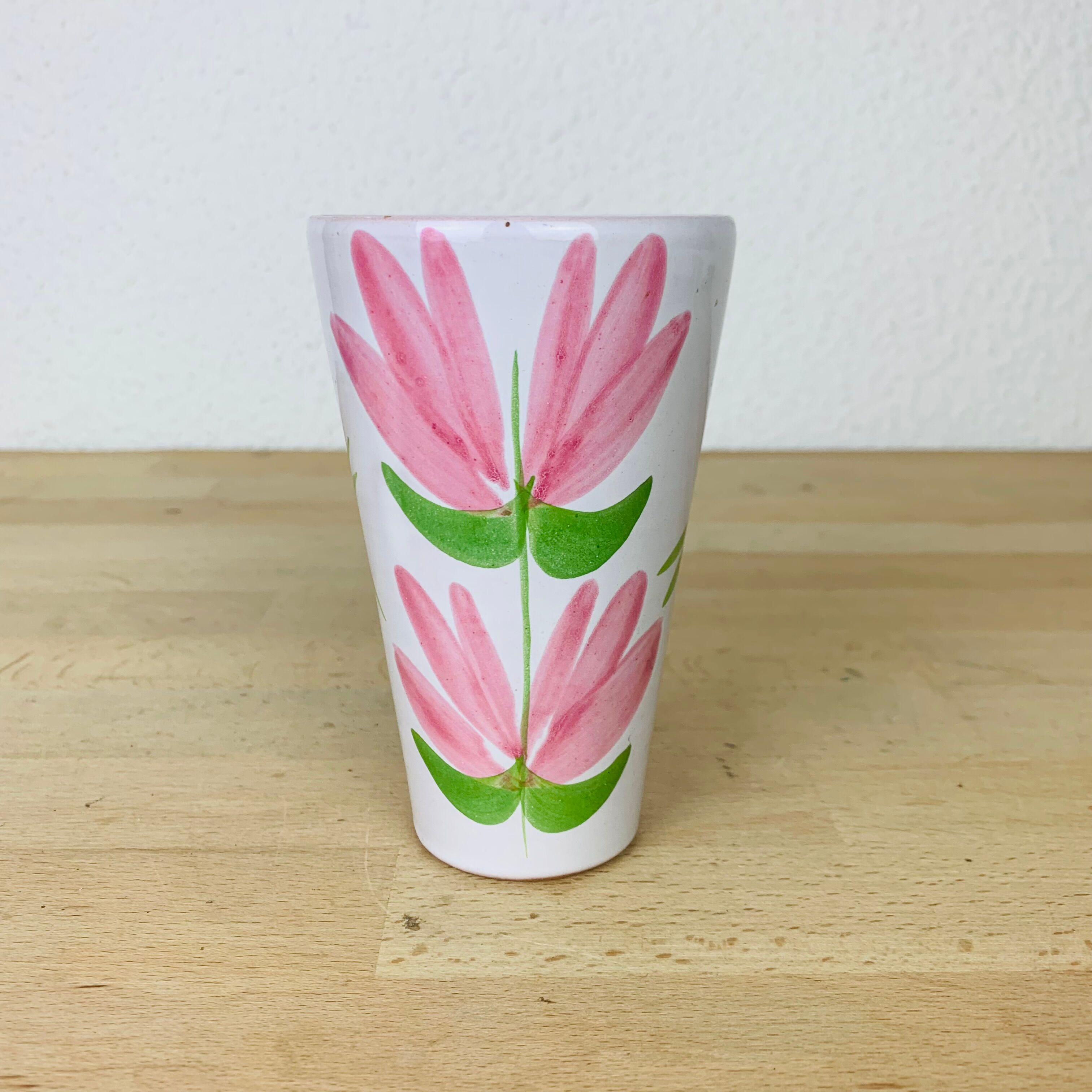 Vase Robert Picault flower motif Vallauris