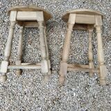 Duo of wooden stools