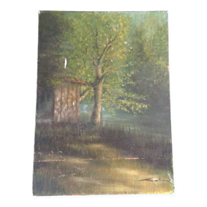 Tableau ancien Lavoir de Clénay 1974