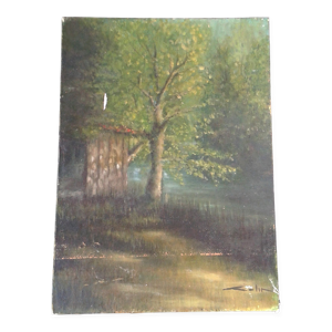 Lavoir de Clénay painting, 1974