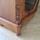 Curved showcase library carved wood 2 doors mahogany English style