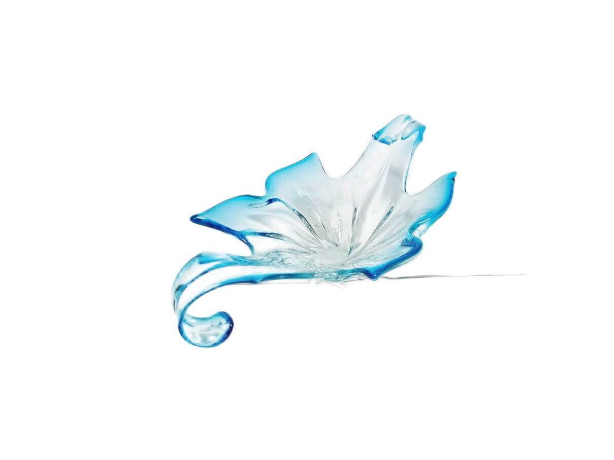 Postmodern Sommerso Murano glass fruit bowl from Mandruzzato, Italy, 1950