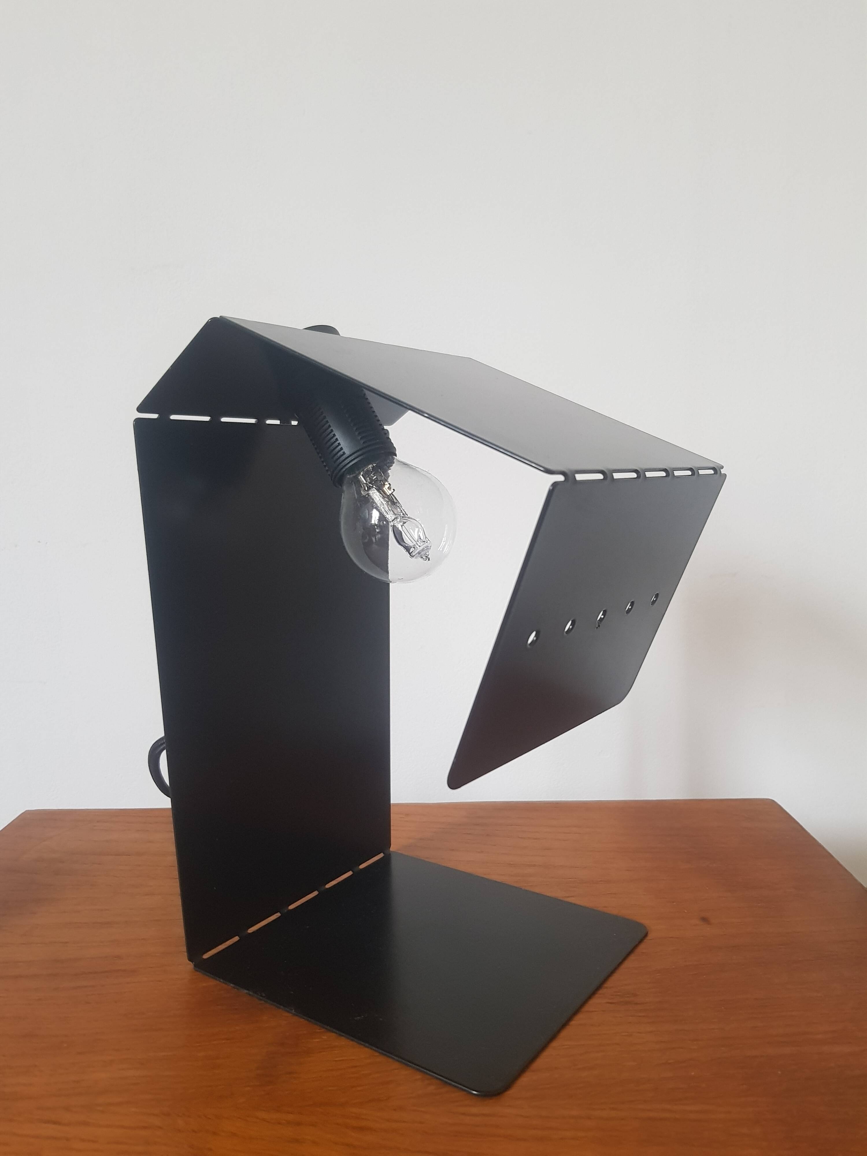 Folded sheet metal lamp