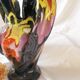Multicolored flamed ceramic vase Vallauris