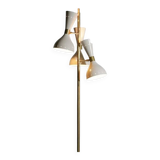 Lampadaire en laiton de style italien du milieu du siècle avec base et abat-jour en forme de cône - MCM fait à la main