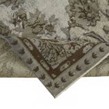 Overdyed Wool Vintage Handmade Carved Rug 168 cm x 287 cm