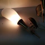 Pair of wall sconces plexiglass rockabilly gilded