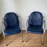 Souvignet chairs tubular chrome vintage modernist