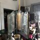 Chrome brass chandelier and cut crystal