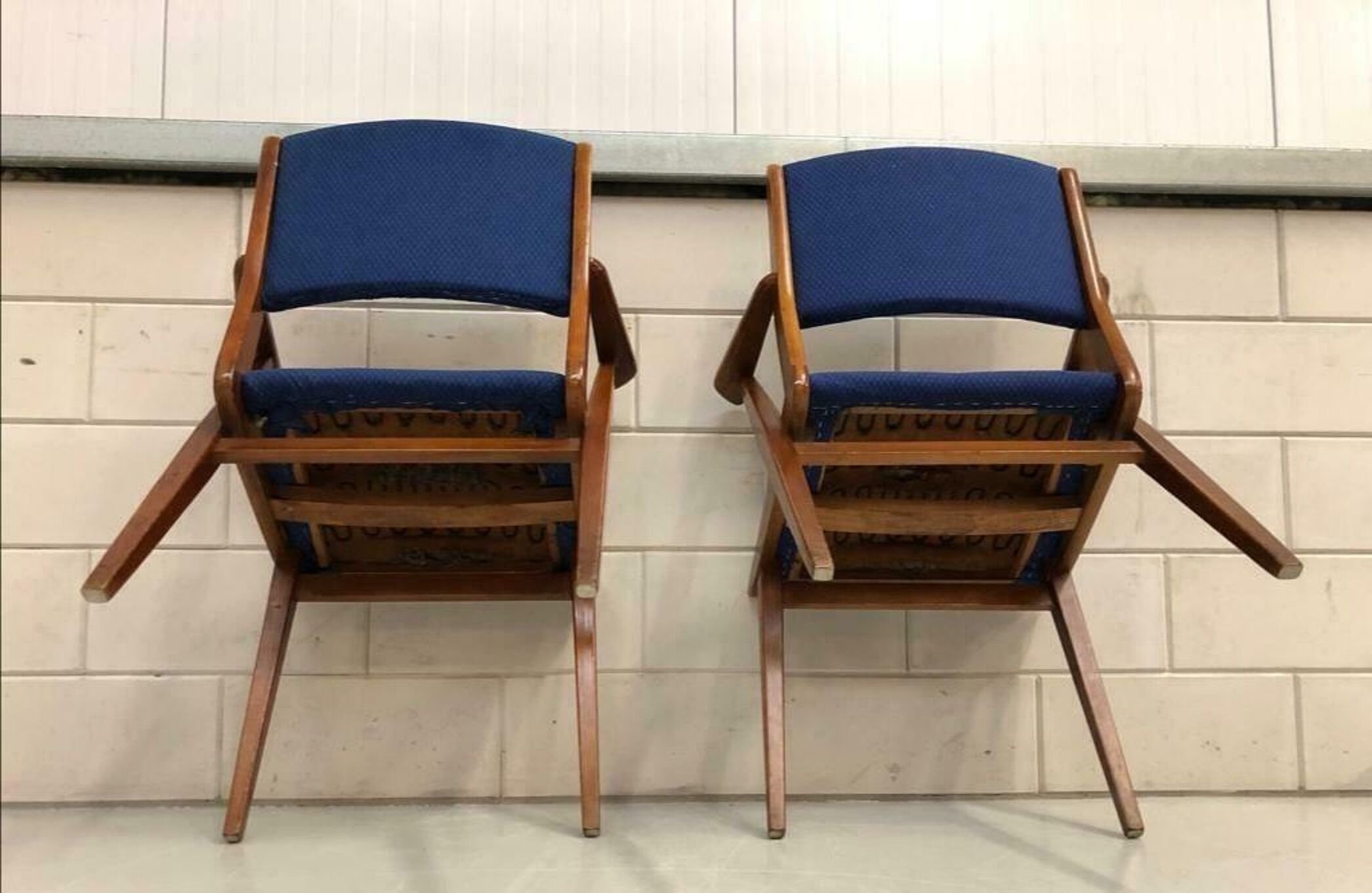 Two mid century armchairs