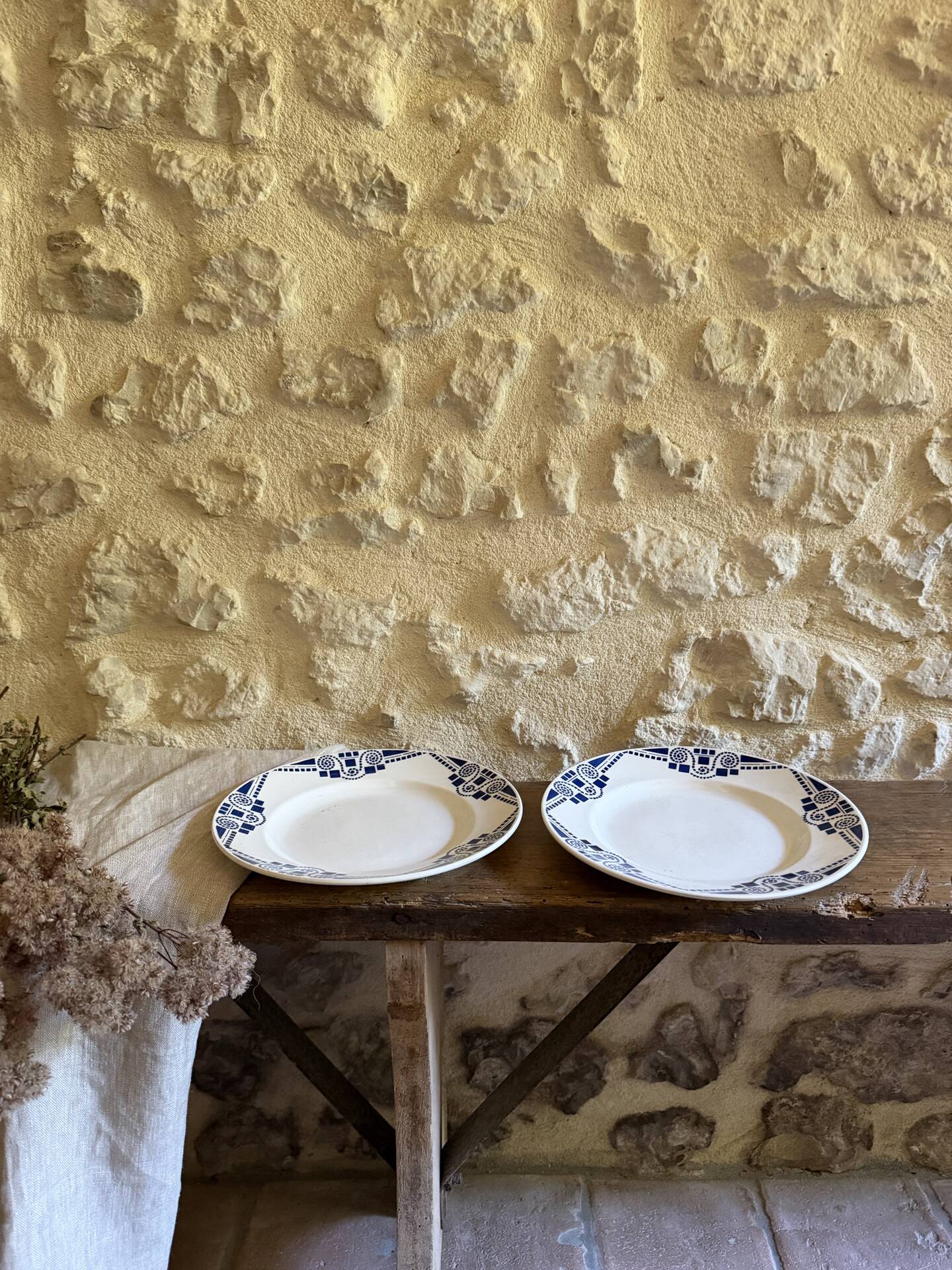 Assiettes plates Moulin Des Loups art déco