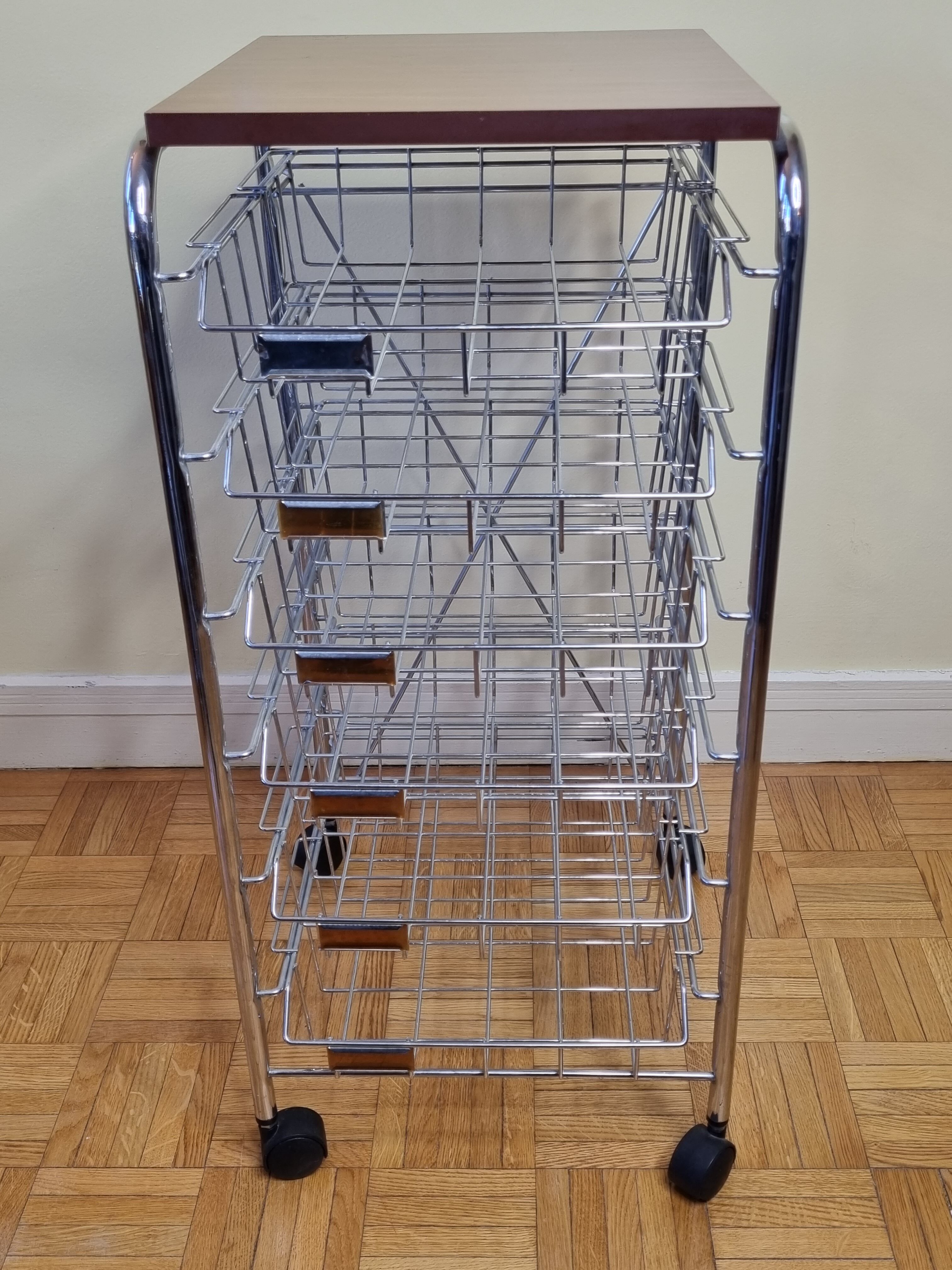 Metal storage locker vintage trolley 70s-80s