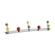 Wall coat rack with vintage balls