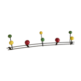 Wall coat rack with vintage balls
