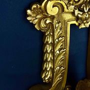 A pair of important gilt bronze wall sconces, Louis XVI style, 19th century.