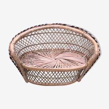 Wicker doll bench type Pomare (or Emmanuelle)