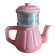 small pink ceramic coffee maker