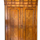 Antique Louis-Philippe style walnut veneer wardrobe – 2 doors