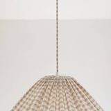 Vichy pendant light, conical shape "Malala Vichy sand and off-white"