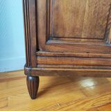 Parisian glass cabinet in solid walnut