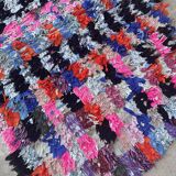 Moroccan carpet boucherouite colored - 85 x 140 cm