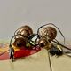 Paire de lampes en laiton vintage